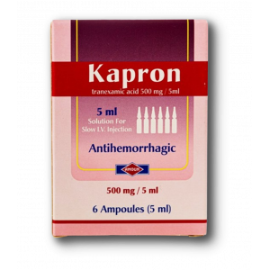 KAPRON 500 MG / 5 ML ( TRANEXAMIC ACID ) 6 IV AMPOULES